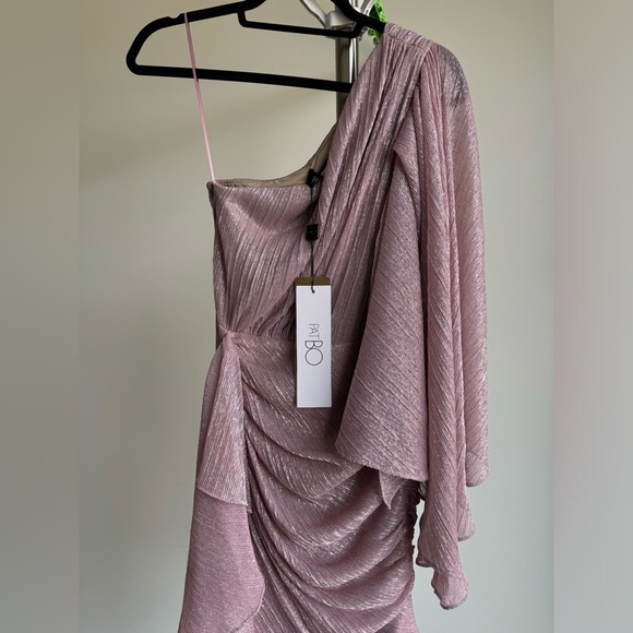 NWT Patbo One Shoulder Mini Dress in pink - Picture 3 of 14